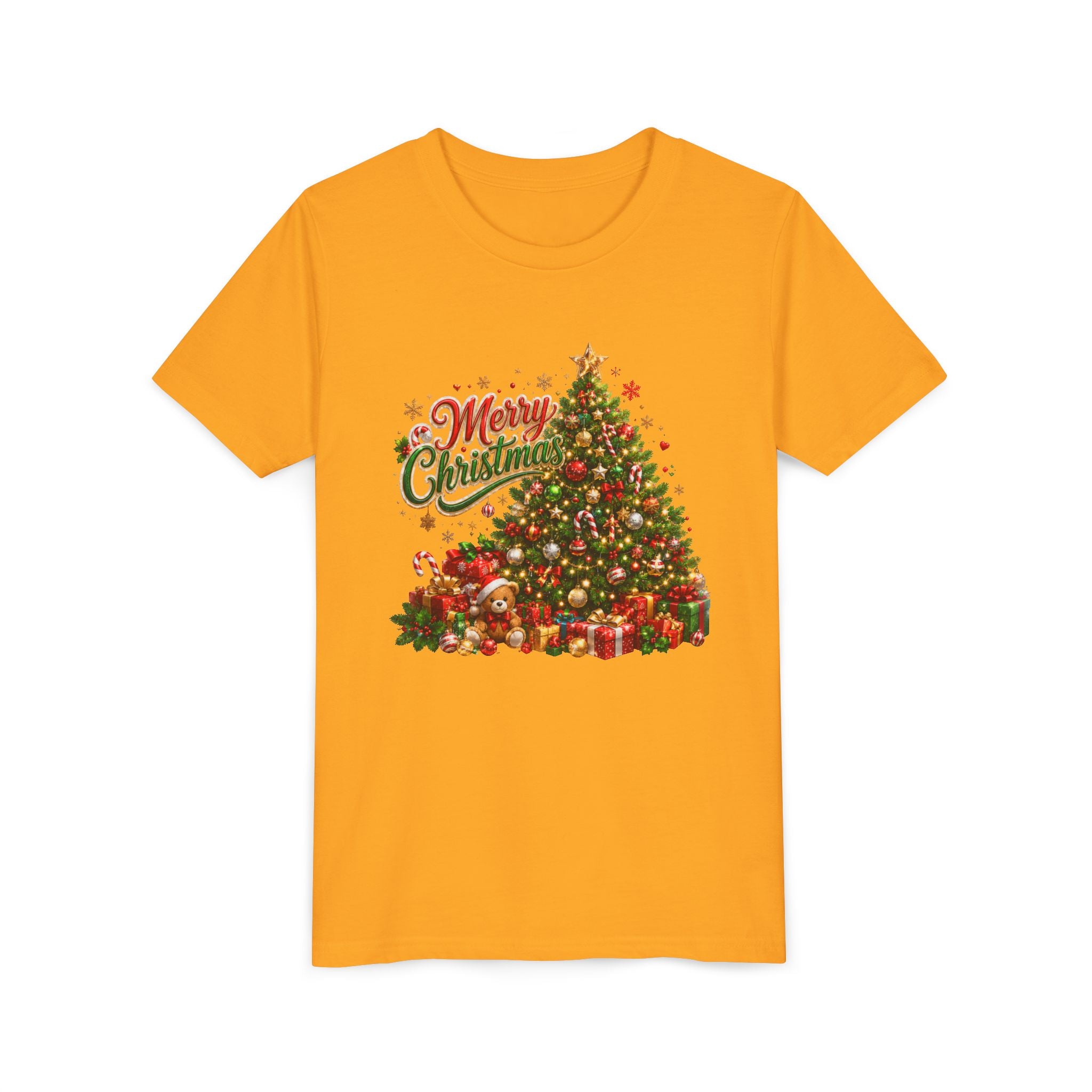 Merry Christmas Tree Shirt – Classic Holiday Tee | Christmas Gift for Kids and Famil