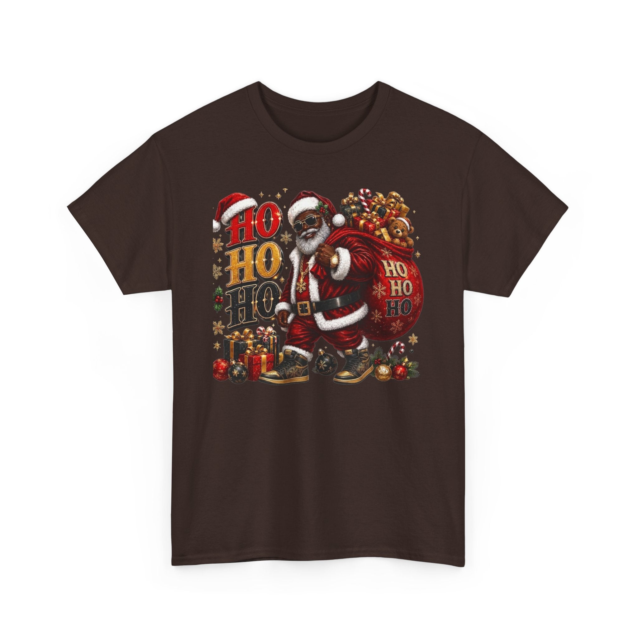 Black Santa Ho Ho Ho Shirt – Melanin Christmas Tee | Holiday Gift for Himz xc