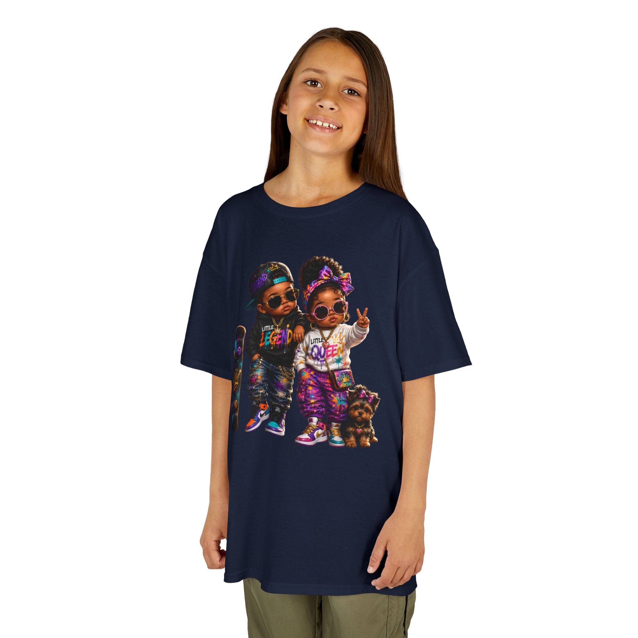 Little Legend & Little Queen T-Shirt | Back to School Hip Hop Kids Graphic Tee | Urban Streetwear Shirt
