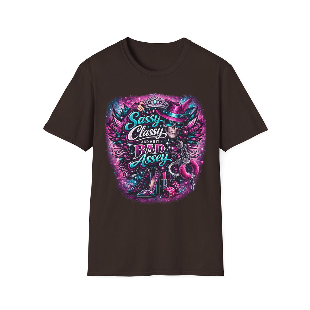 Sassy Classy And A Bit Bad Assey T-Shirt | Skeleton Queen Women's Graphic Tee