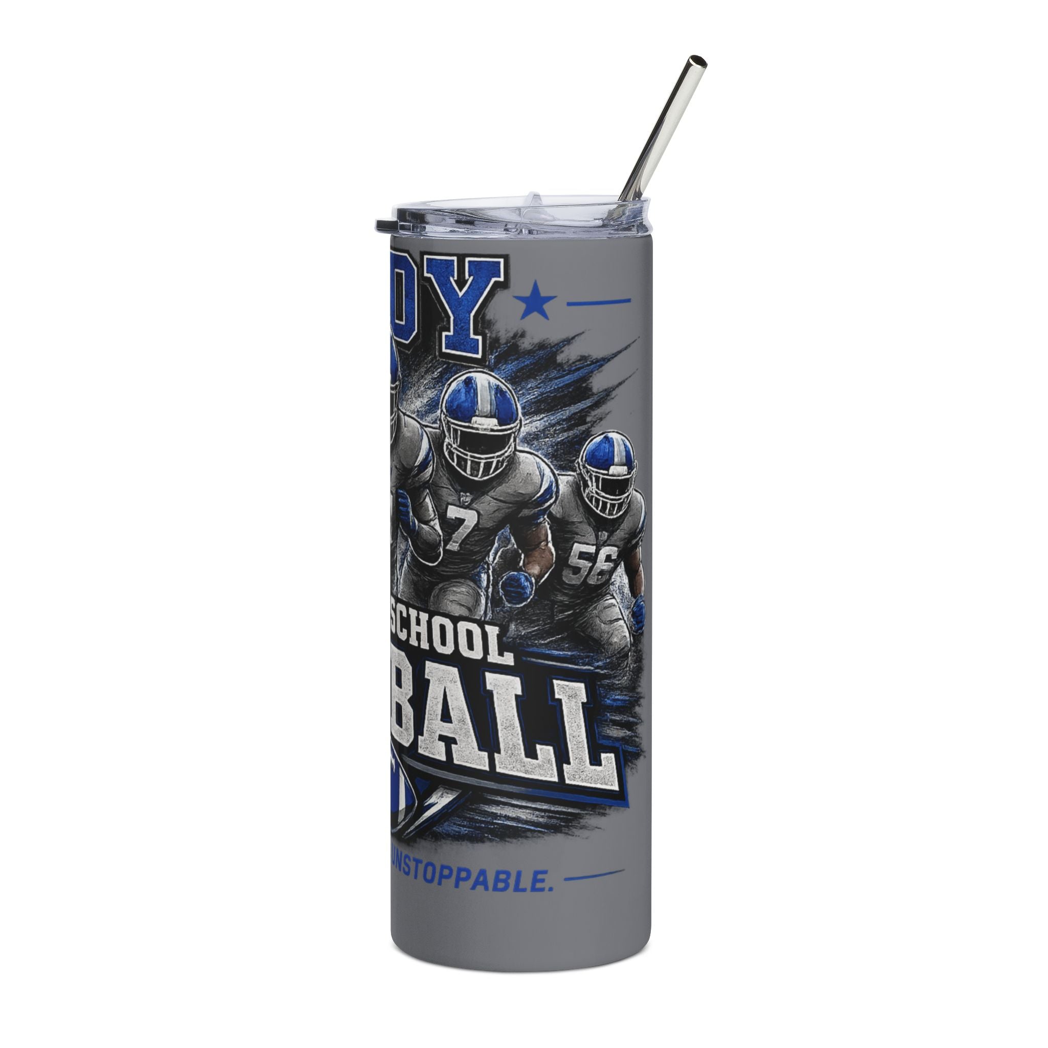 Eddy Middle School Football 20oz Stainless Steel Tumbler — Columbus, GA Team Travel Mug