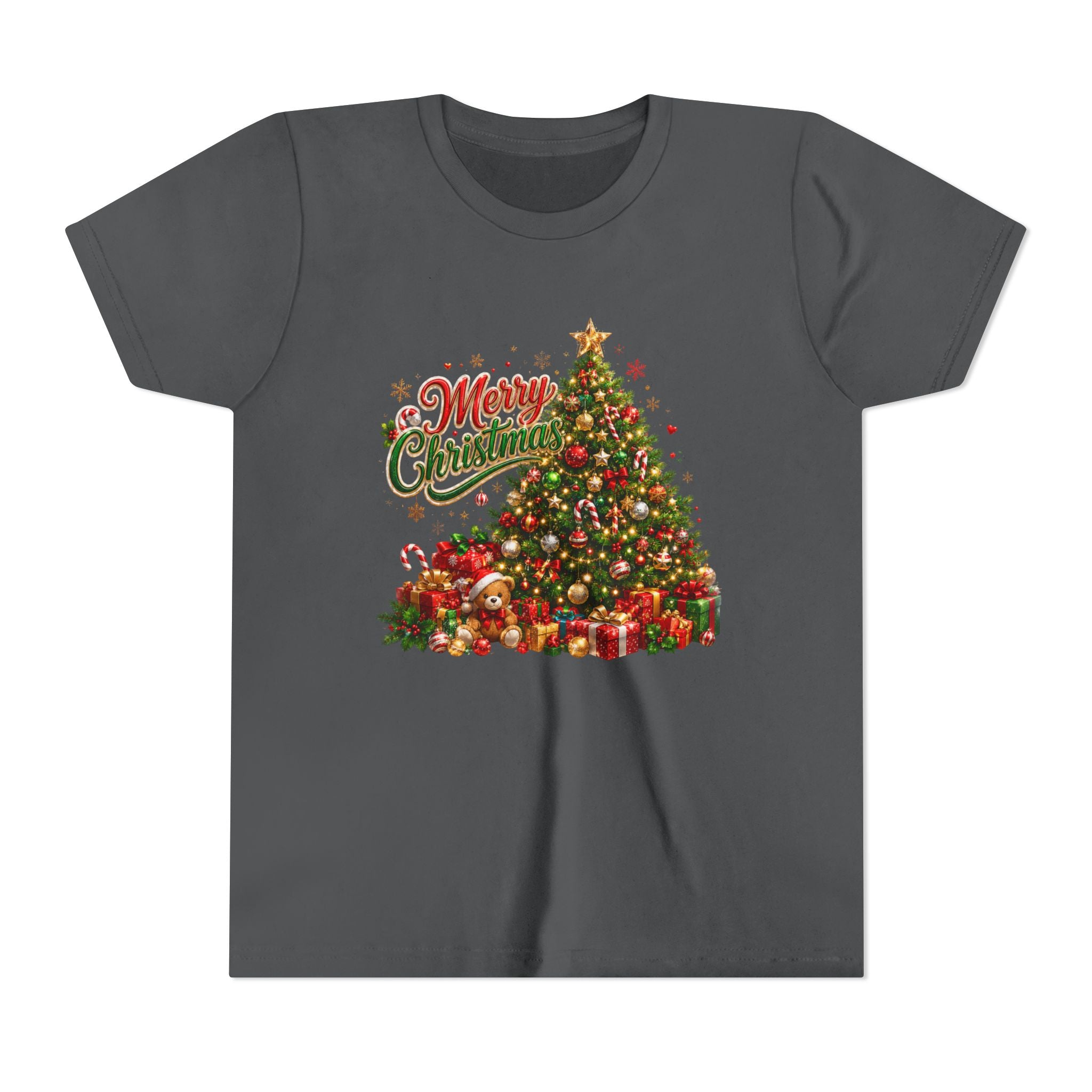 Merry Christmas Tree Shirt – Classic Holiday Tee | Christmas Gift for Kids and Famil
