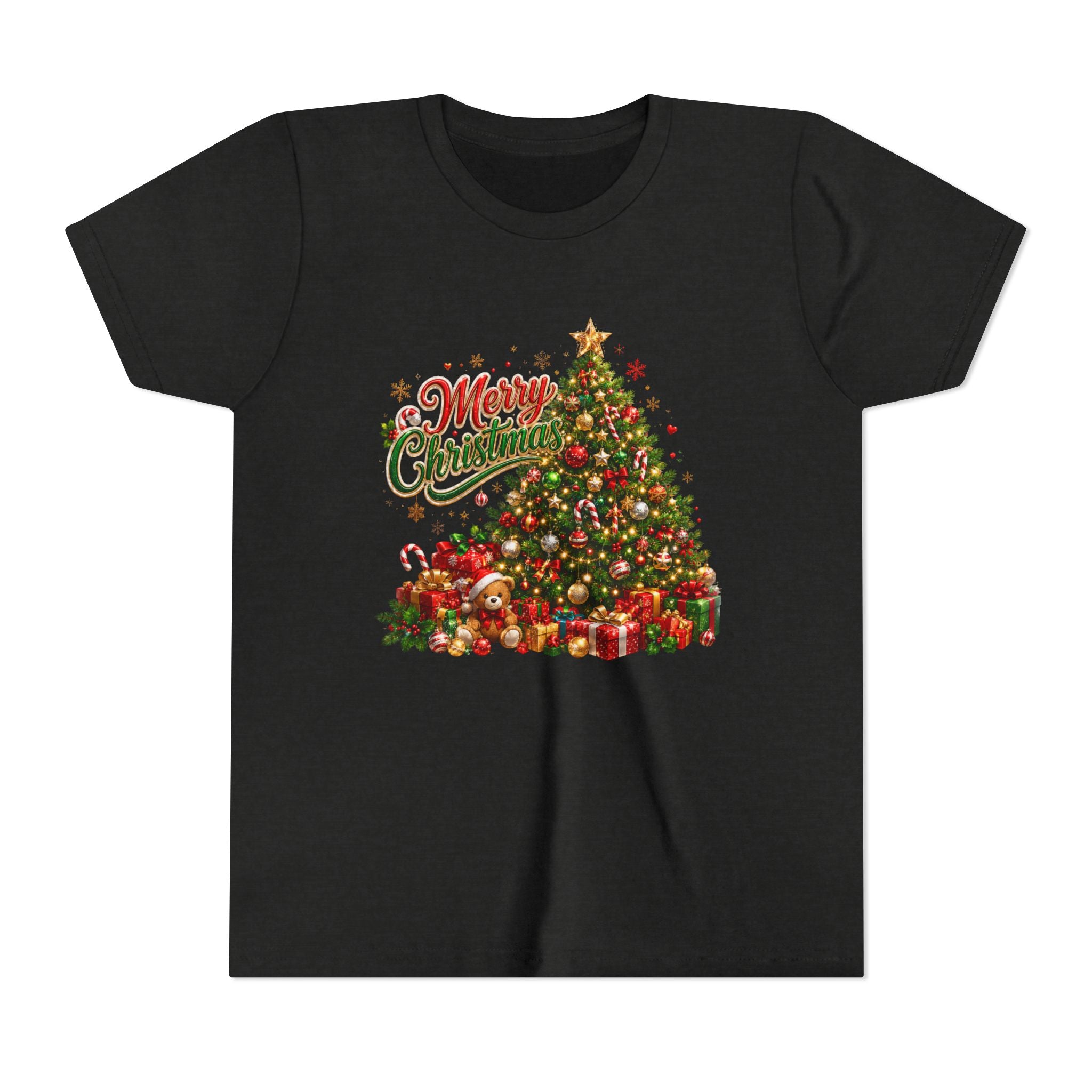 Merry Christmas Tree Shirt – Classic Holiday Tee | Christmas Gift for Kids and Famil