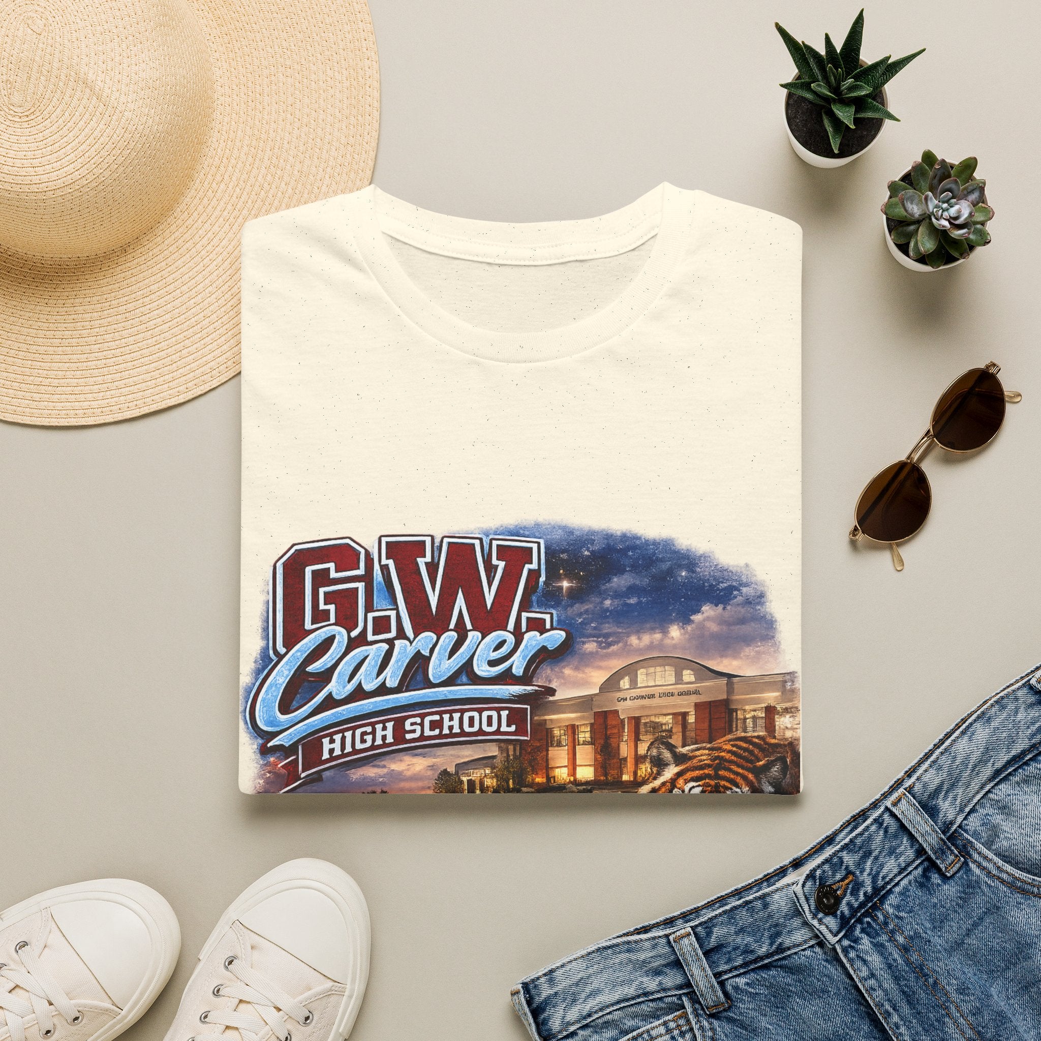 G.W. Carver High School Tigers T-Shirt | On Da Hill School Spirit Tee | Columbus GA Tiger Pride Graphic Tee