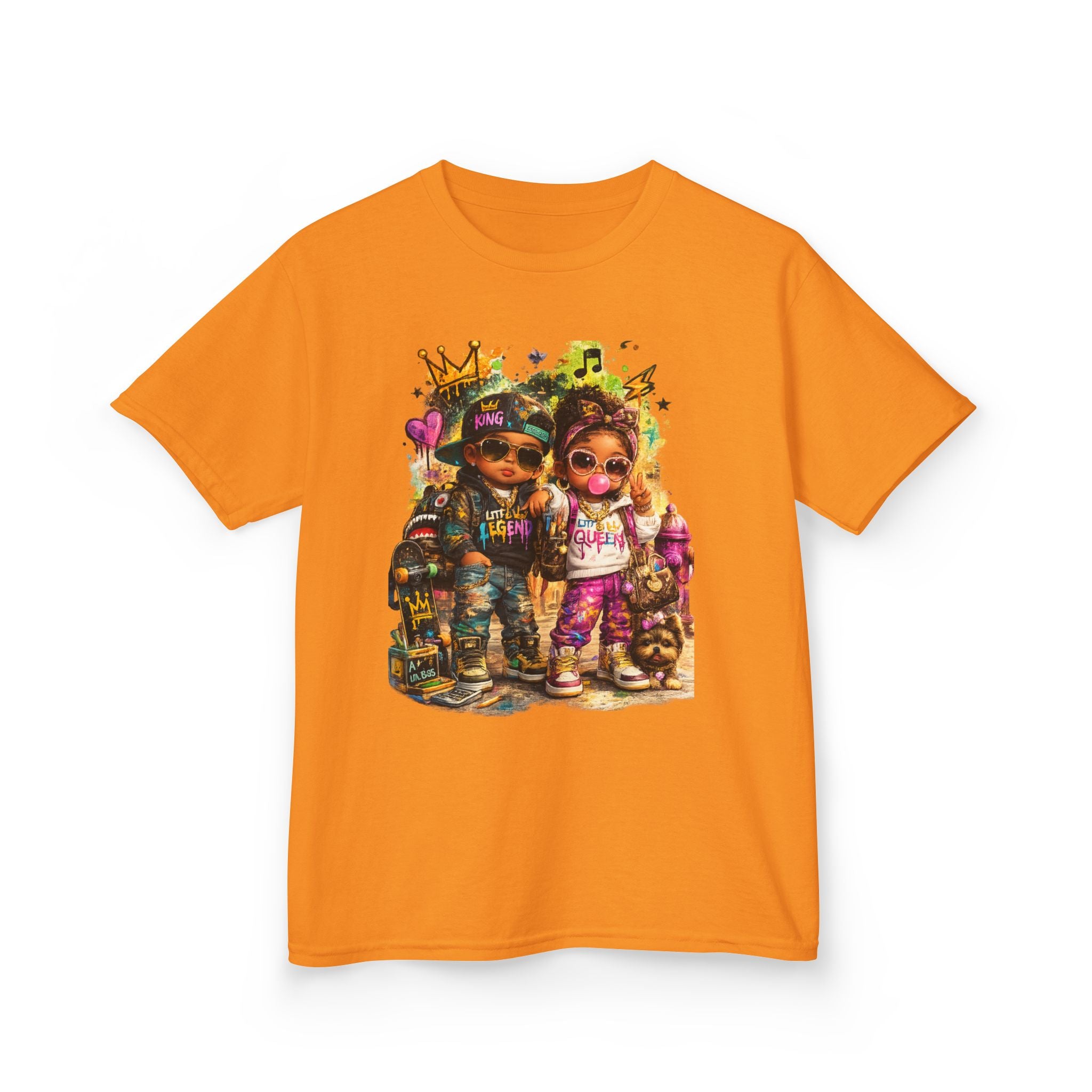 Lil Legend & Lil Queen T-Shirt | Hip Hop Kids Graffiti Graphic Tee | Urban Streetwear Kids Shirt