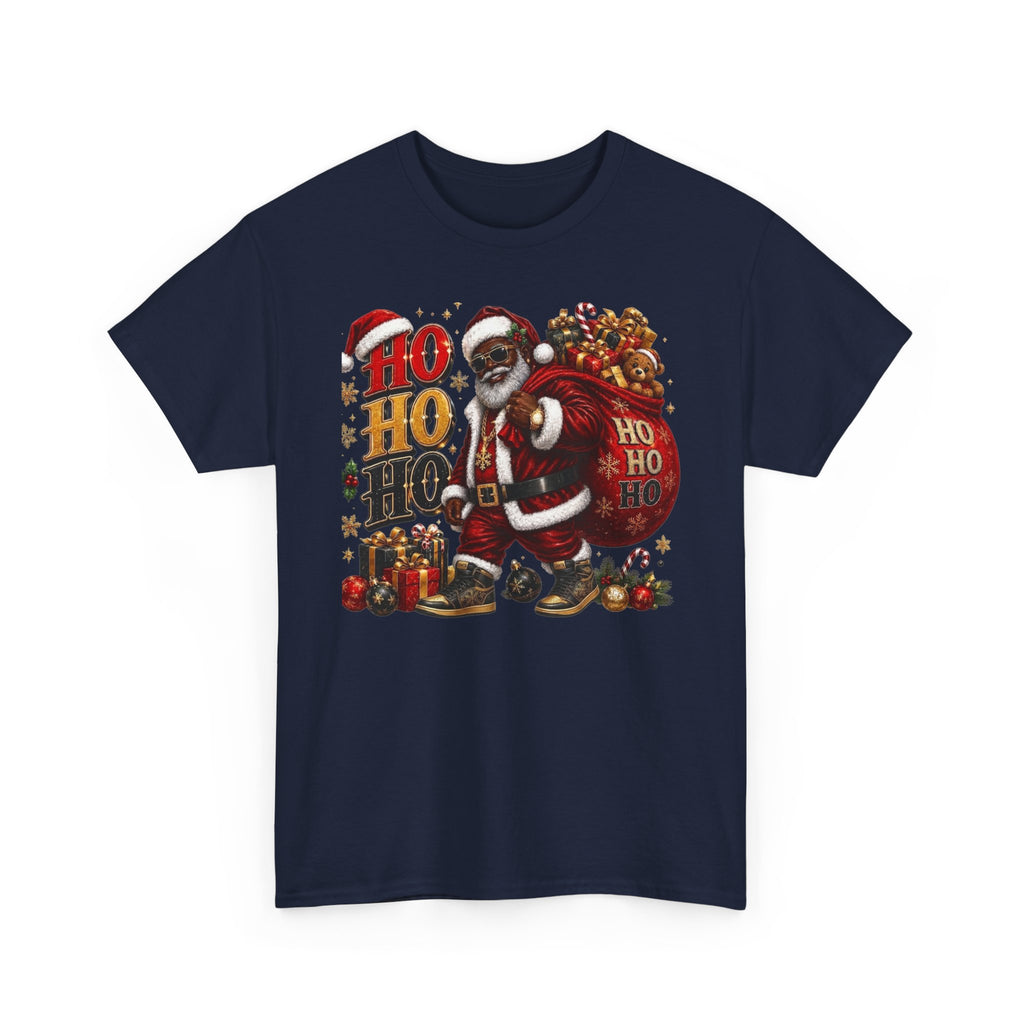 Black Santa Ho Ho Ho Shirt – Melanin Christmas Tee | Holiday Gift for Himz xc