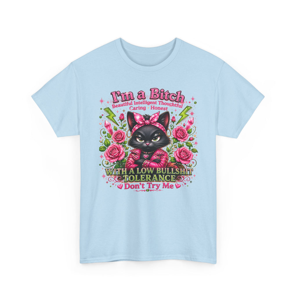 I'm a B.I.T.C.H. Sassy Cat Shirt – Beautiful Intelligent Thoughtful Caring Honest | Funny Attitude Tee
