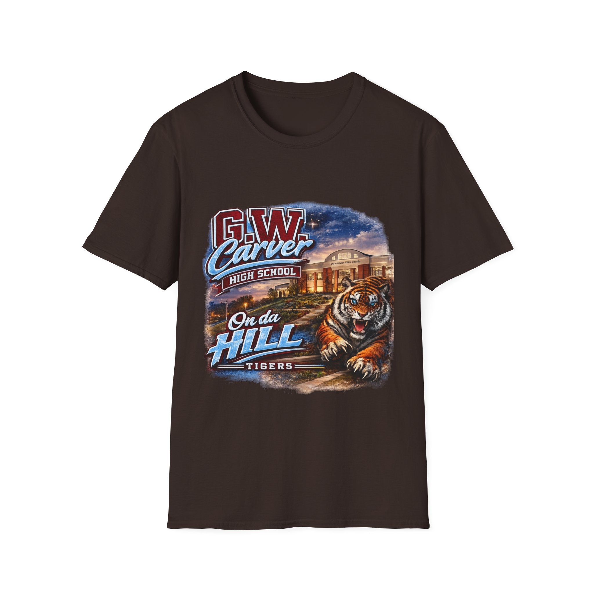 G.W. Carver High School Tigers T-Shirt | On Da Hill School Spirit Tee | Columbus GA Tiger Pride Graphic Tee