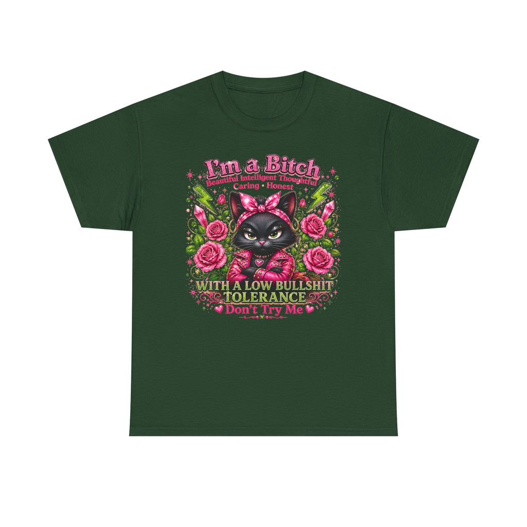 I'm a B.I.T.C.H. Sassy Cat Shirt – Beautiful Intelligent Thoughtful Caring Honest | Funny Attitude Tee