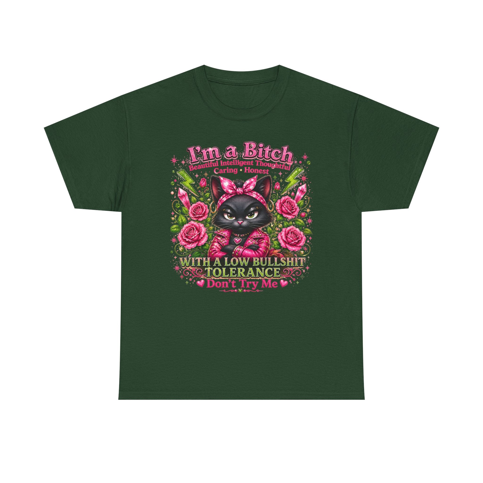 I'm a B.I.T.C.H. Sassy Cat Shirt – Beautiful Intelligent Thoughtful Caring Honest | Funny Attitude Tee