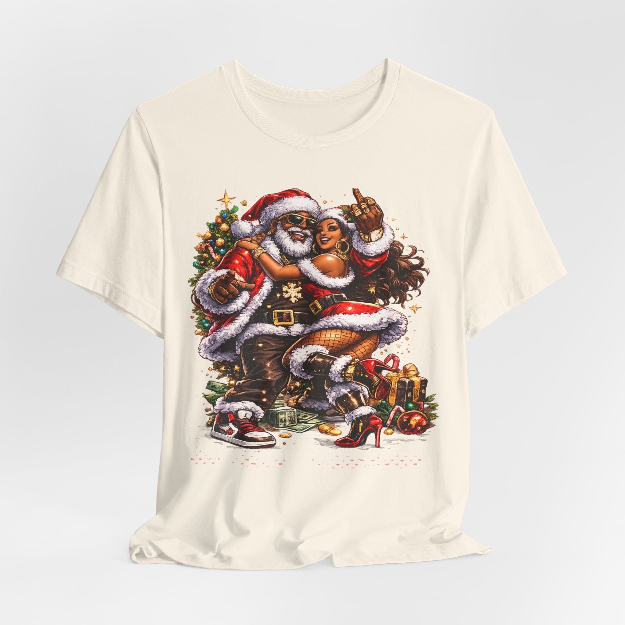 Hip Hop Santa & Mrs. Claus – Urban Christmas T-Shirt