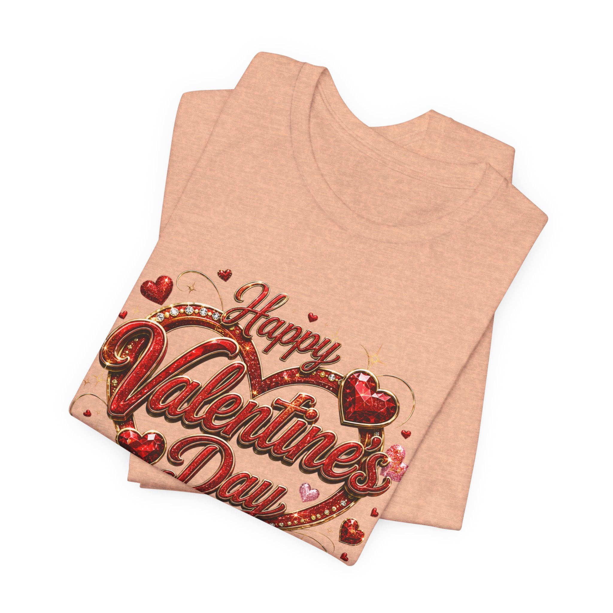 Happy Valentine's Day Glam Heart T-Shirt