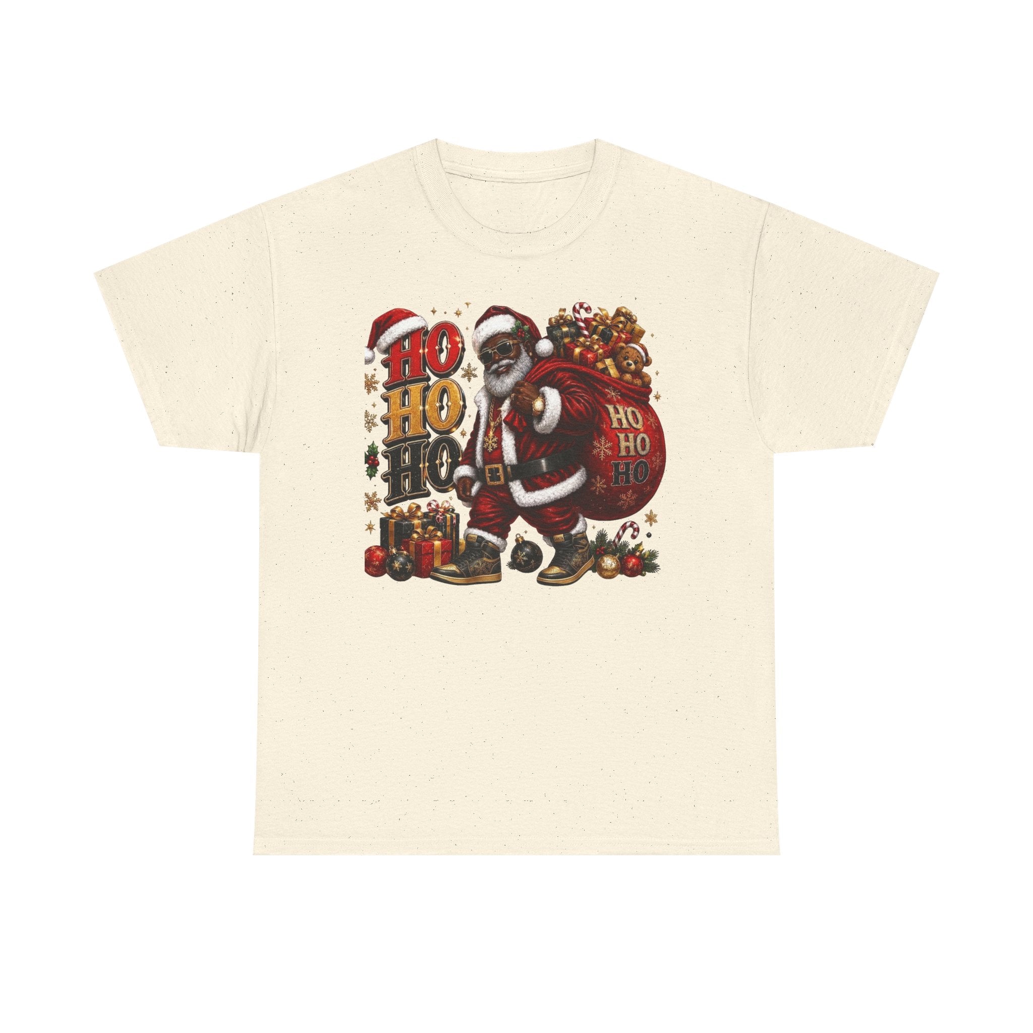 Black Santa Ho Ho Ho Shirt – Melanin Christmas Tee | Holiday Gift for Himz xc