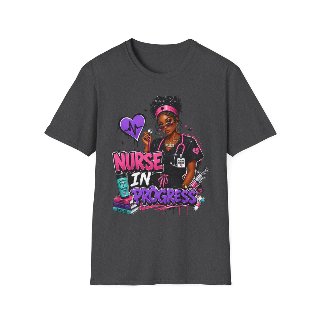Nurse In Progress T-Shirt | Future Nurse Gift | Black Girl Nurse Graphic Tee