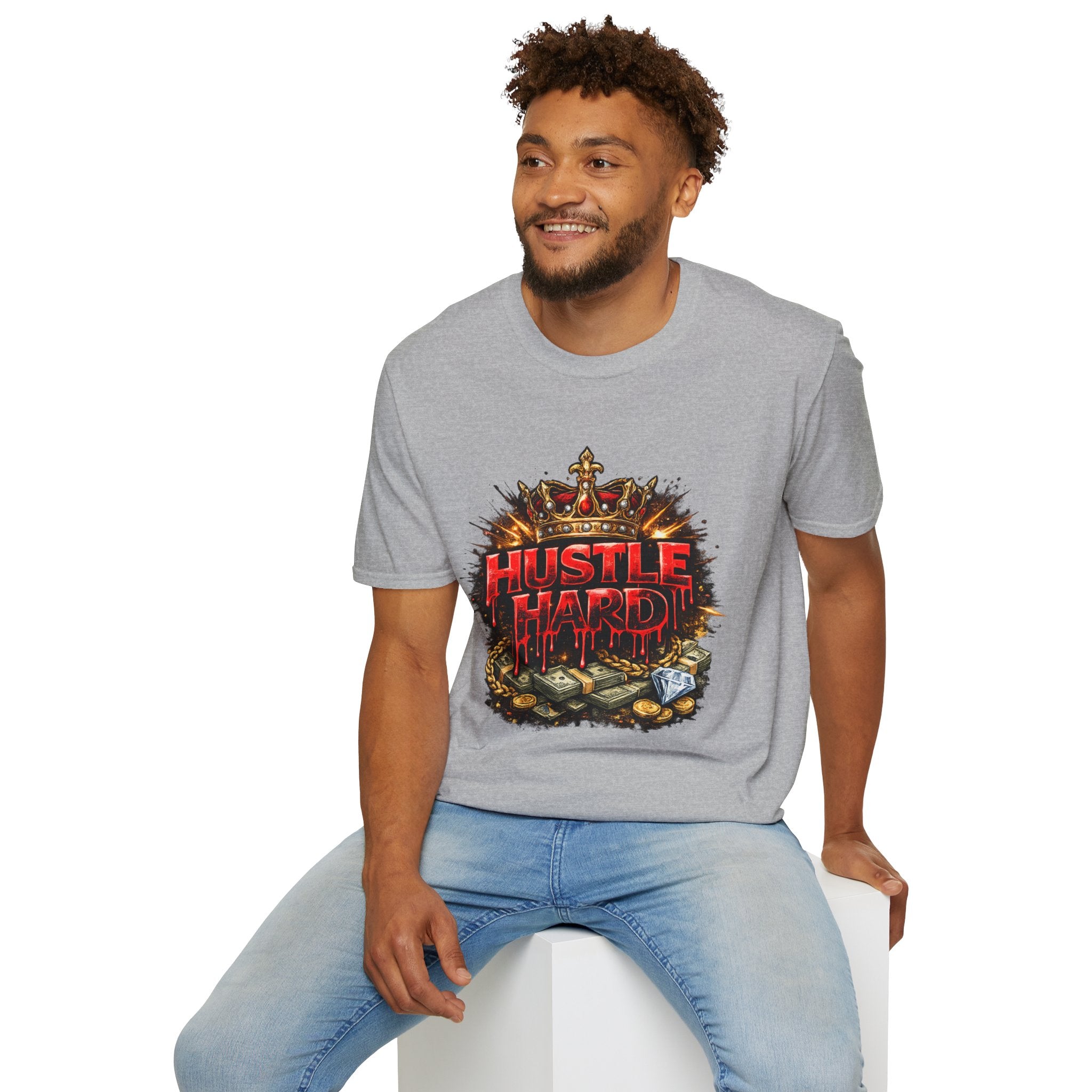 Hustle Hard T-Shirt – Crown & Money Graphic Tee