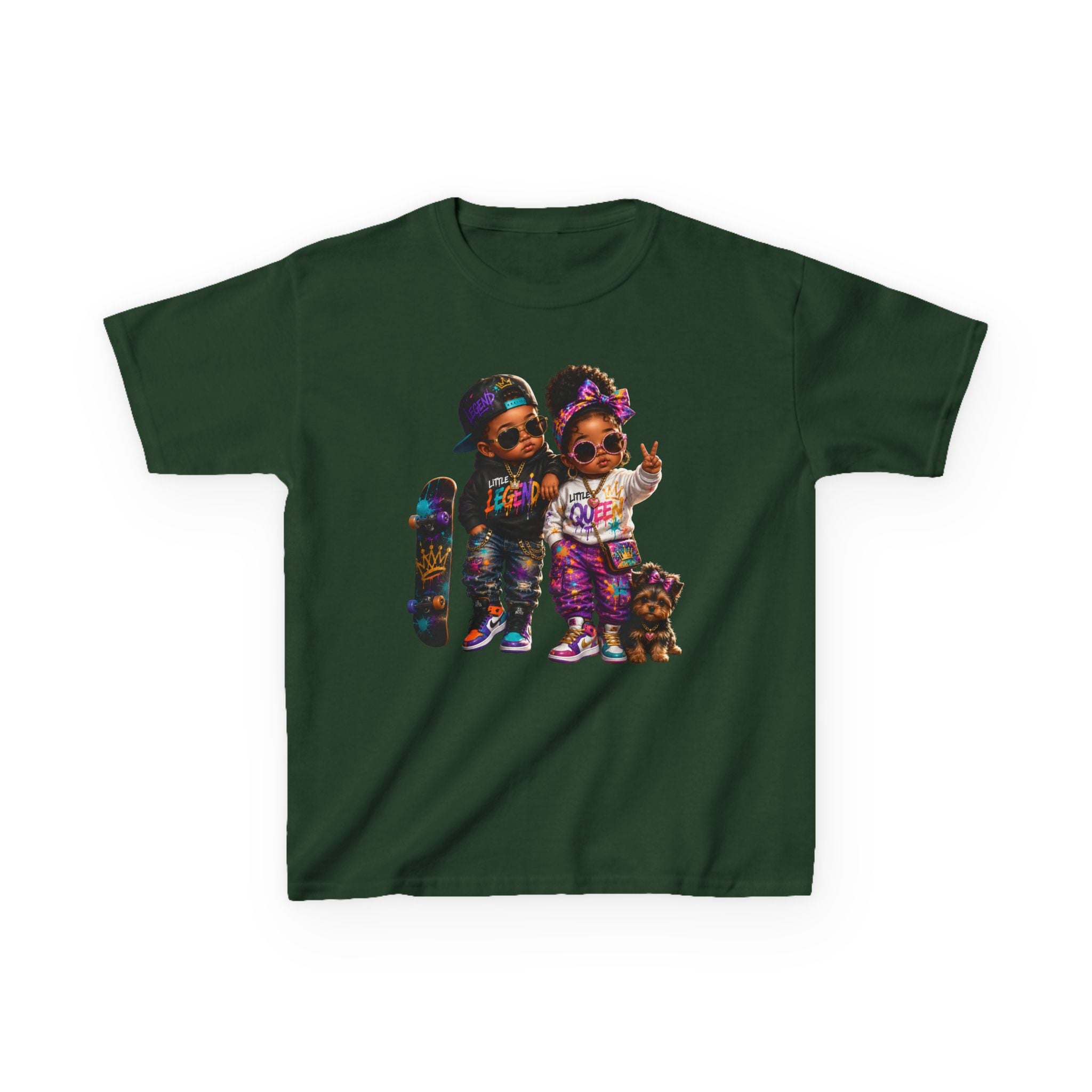 Little Legend & Little Queen T-Shirt | Back to School Hip Hop Kids Graphic Tee | Urban Streetwear Shirt