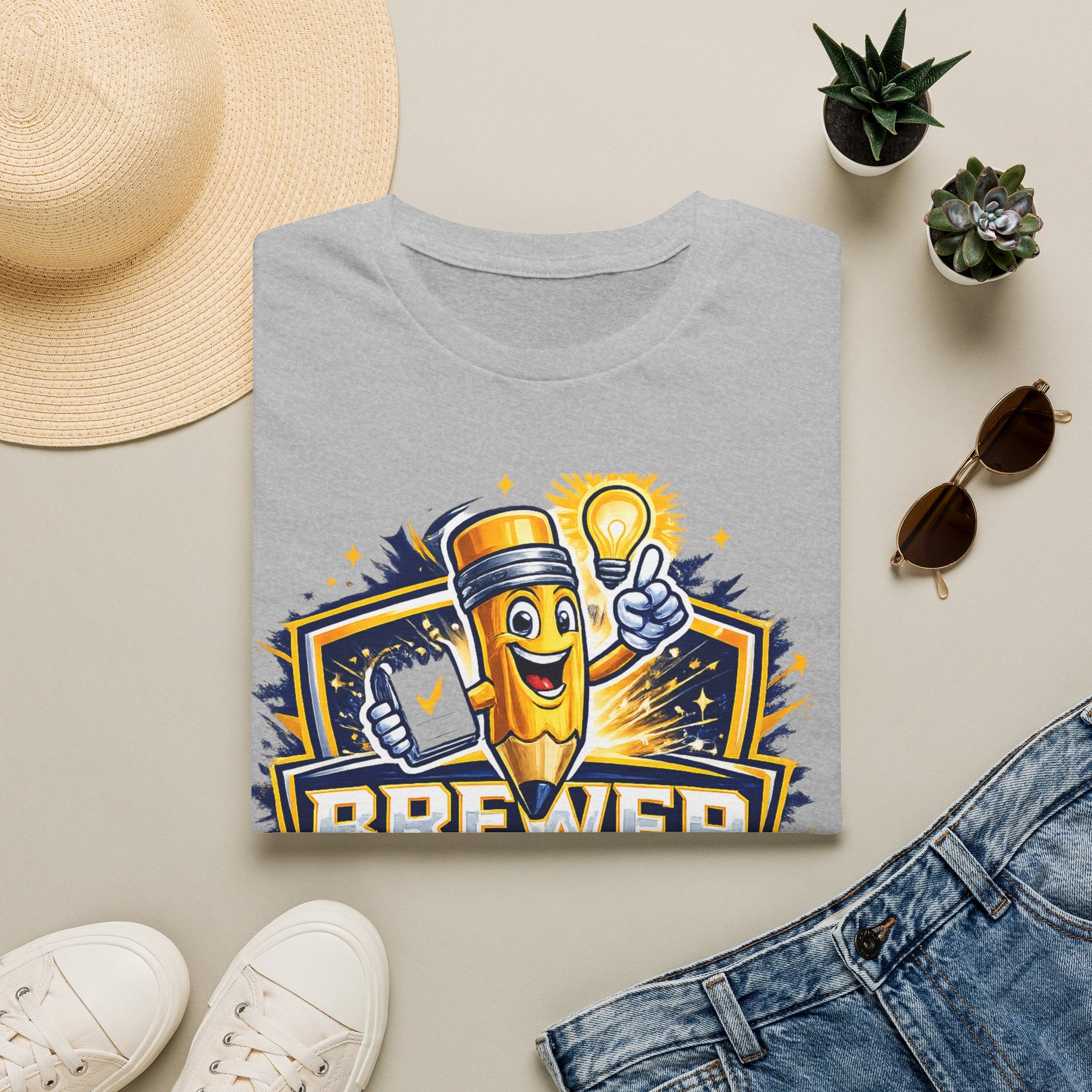 Brewer Early Innovation Academy T-Shirt | Columbus GA School Spirit Tee | BEIA Pencil Mascot Graphic Tee