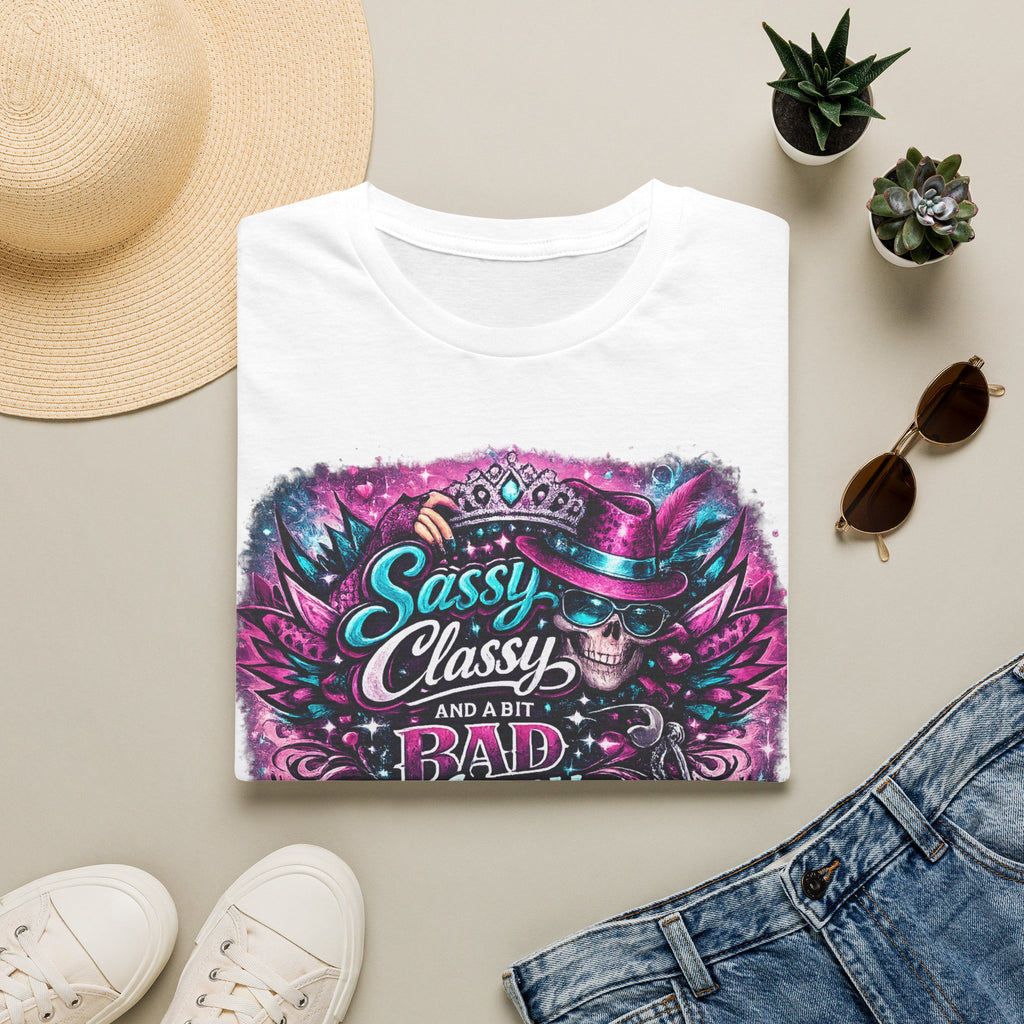 Sassy Classy And A Bit Bad Assey T-Shirt | Skeleton Queen Women's Graphic Tee
