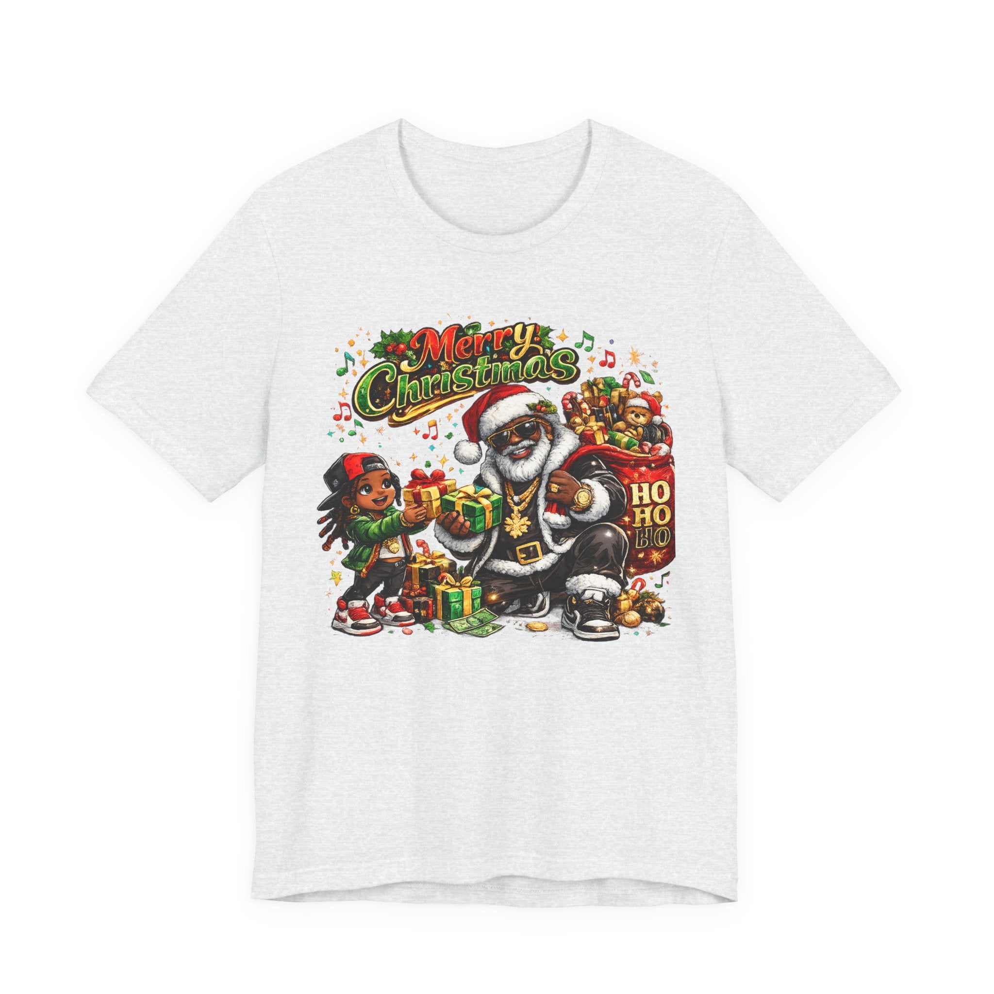 Black Santa Merry Christmas Shirt – Hip Hop Santa Gift Tee | Melanin Family Holiday Shirt