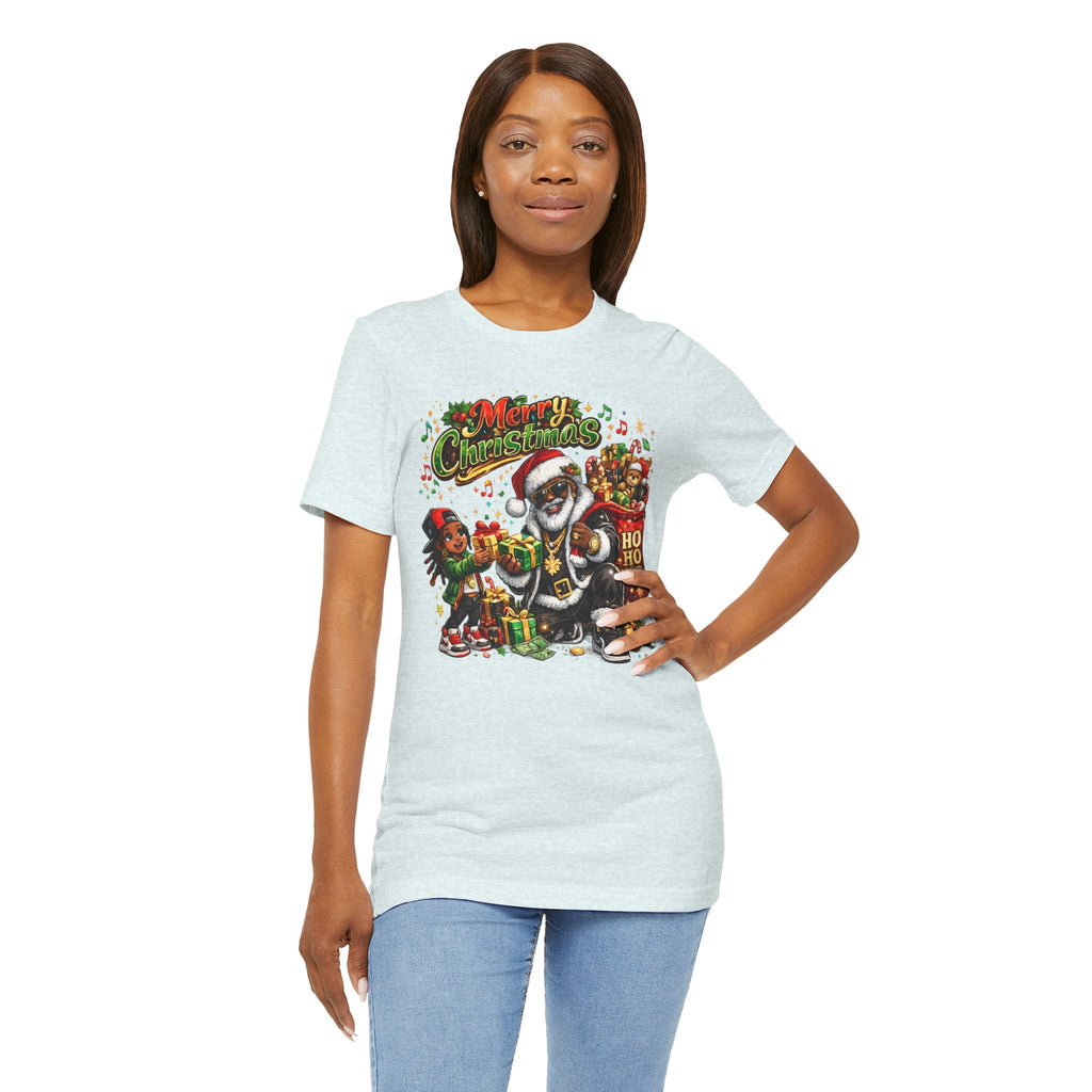 Black Santa Merry Christmas Shirt – Hip Hop Santa Gift Tee | Melanin Family Holiday Shirt