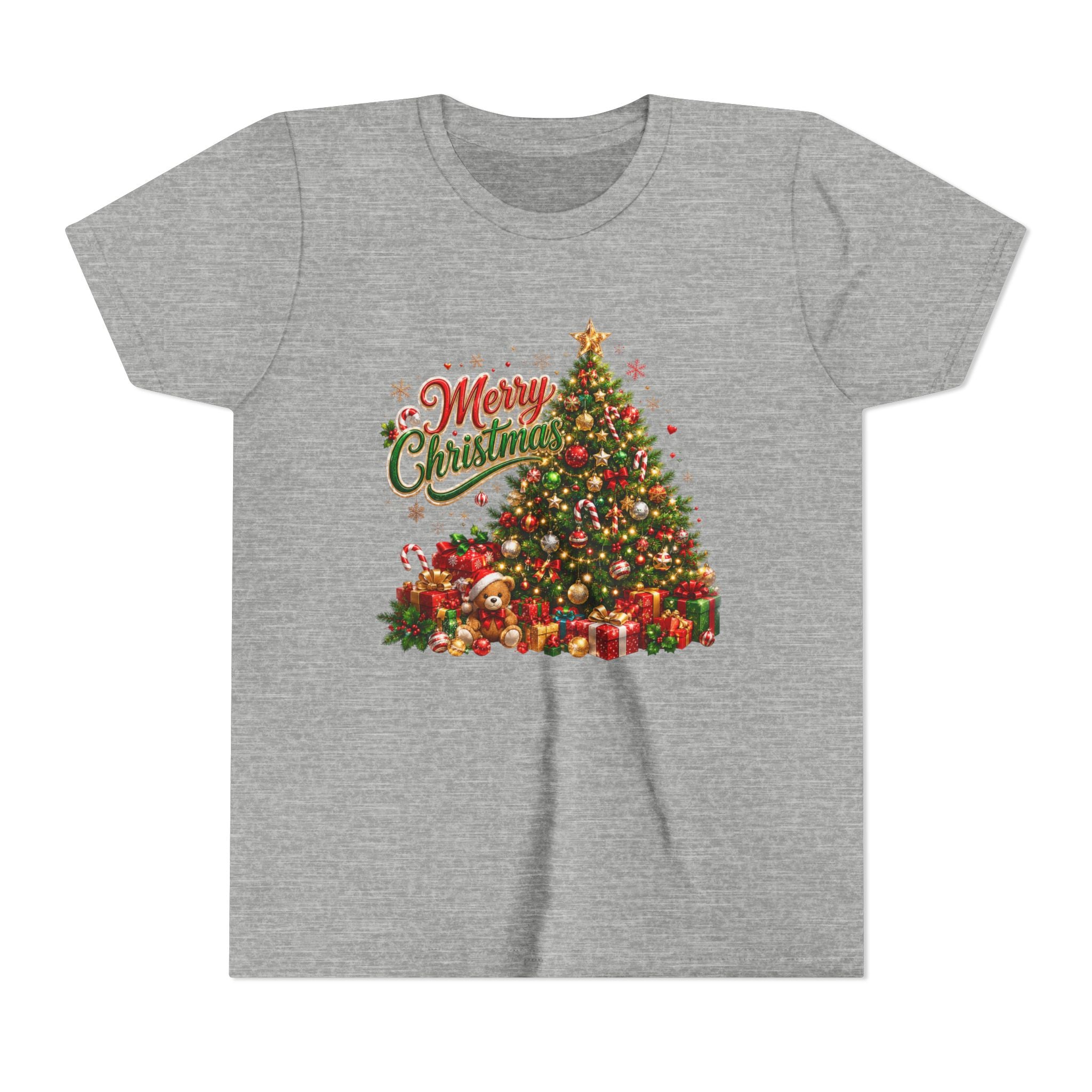 Merry Christmas Tree Shirt – Classic Holiday Tee | Christmas Gift for Kids and Famil