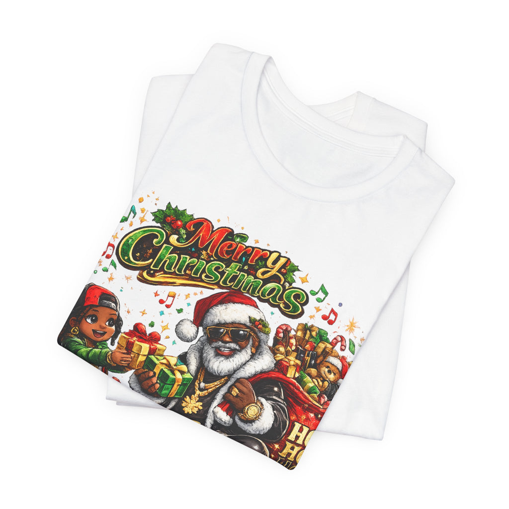 Black Santa Merry Christmas Shirt – Hip Hop Santa Gift Tee | Melanin Family Holiday Shirt