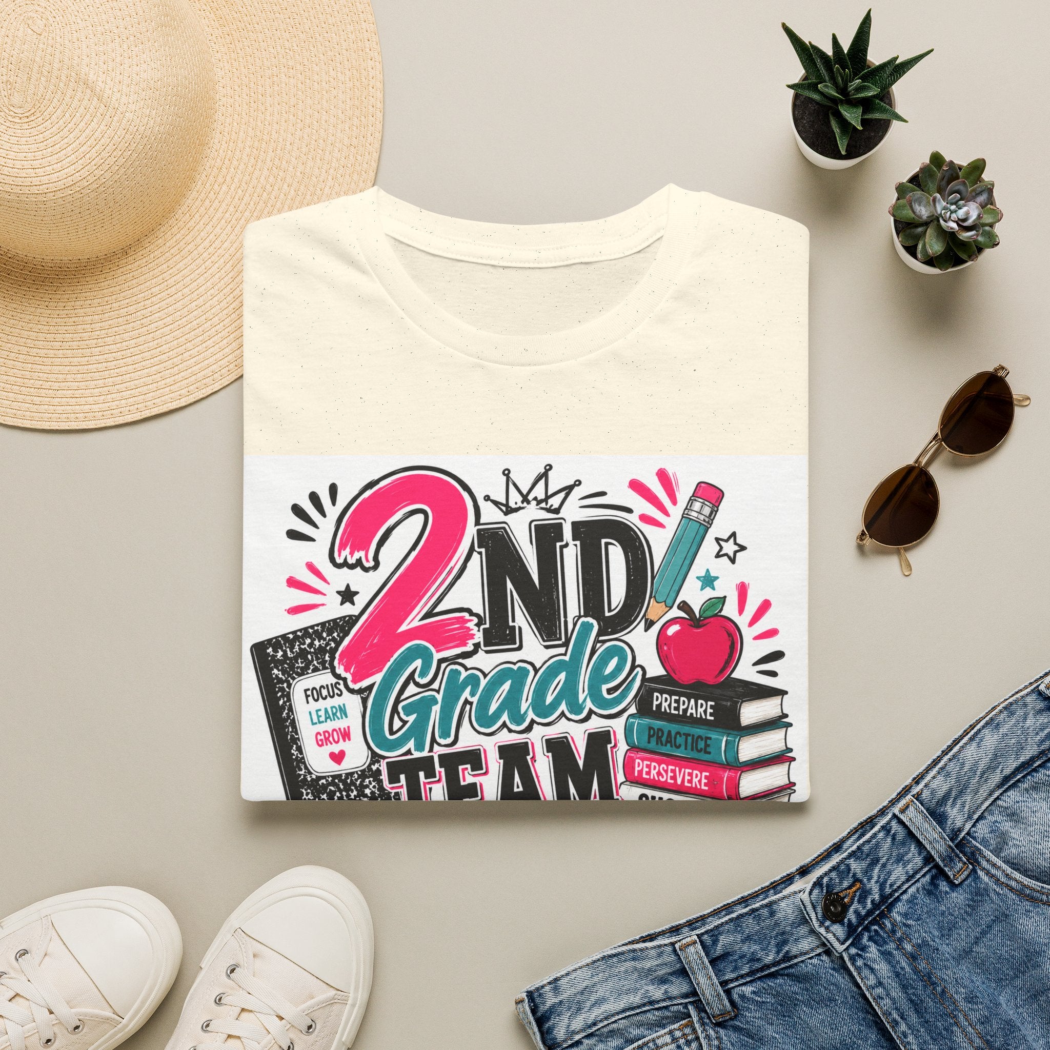 2nd Grade Team T-Shirt — Teacher Appreciation Back-to-School Tee