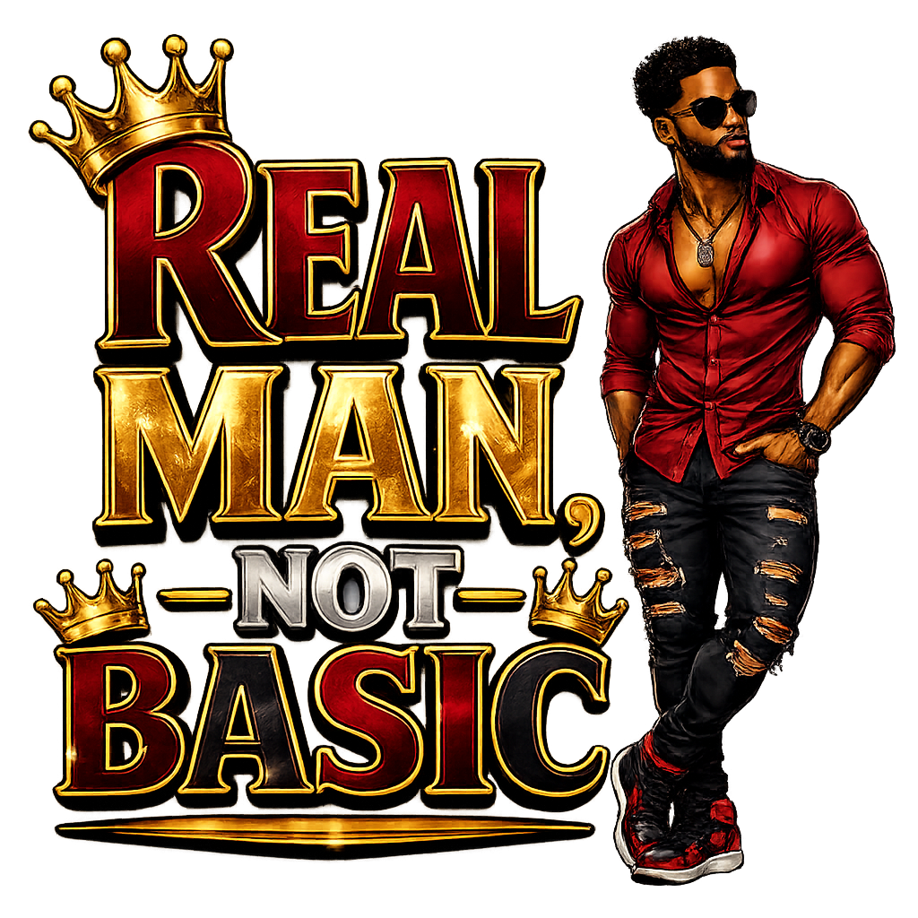 Real Man, Not Basic Digital Download | King Crown PNG Sublimation & DTF Transfer File