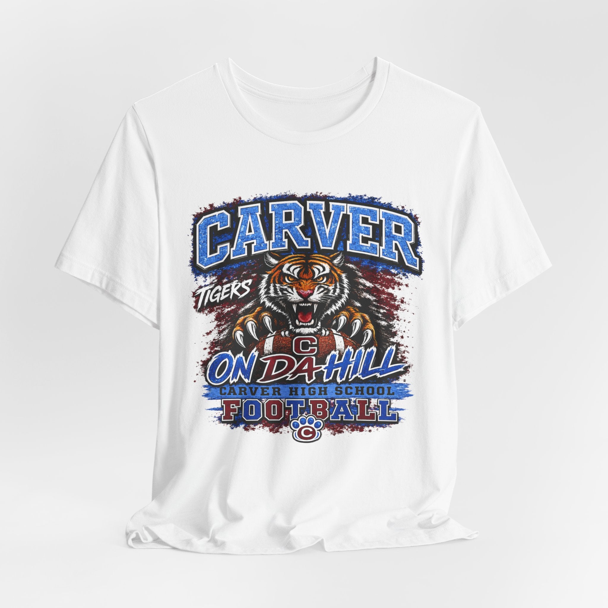 Carver Tigers On Da Hill T-Shirt | Carver High School Football Graphic Tee