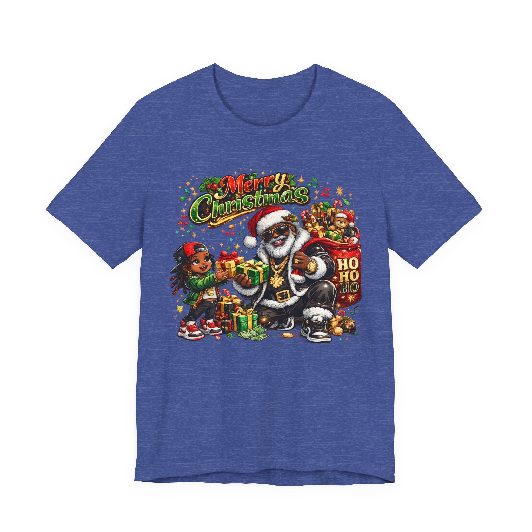 Black Santa Merry Christmas Shirt – Hip Hop Santa Gift Tee | Melanin Family Holiday Shirt