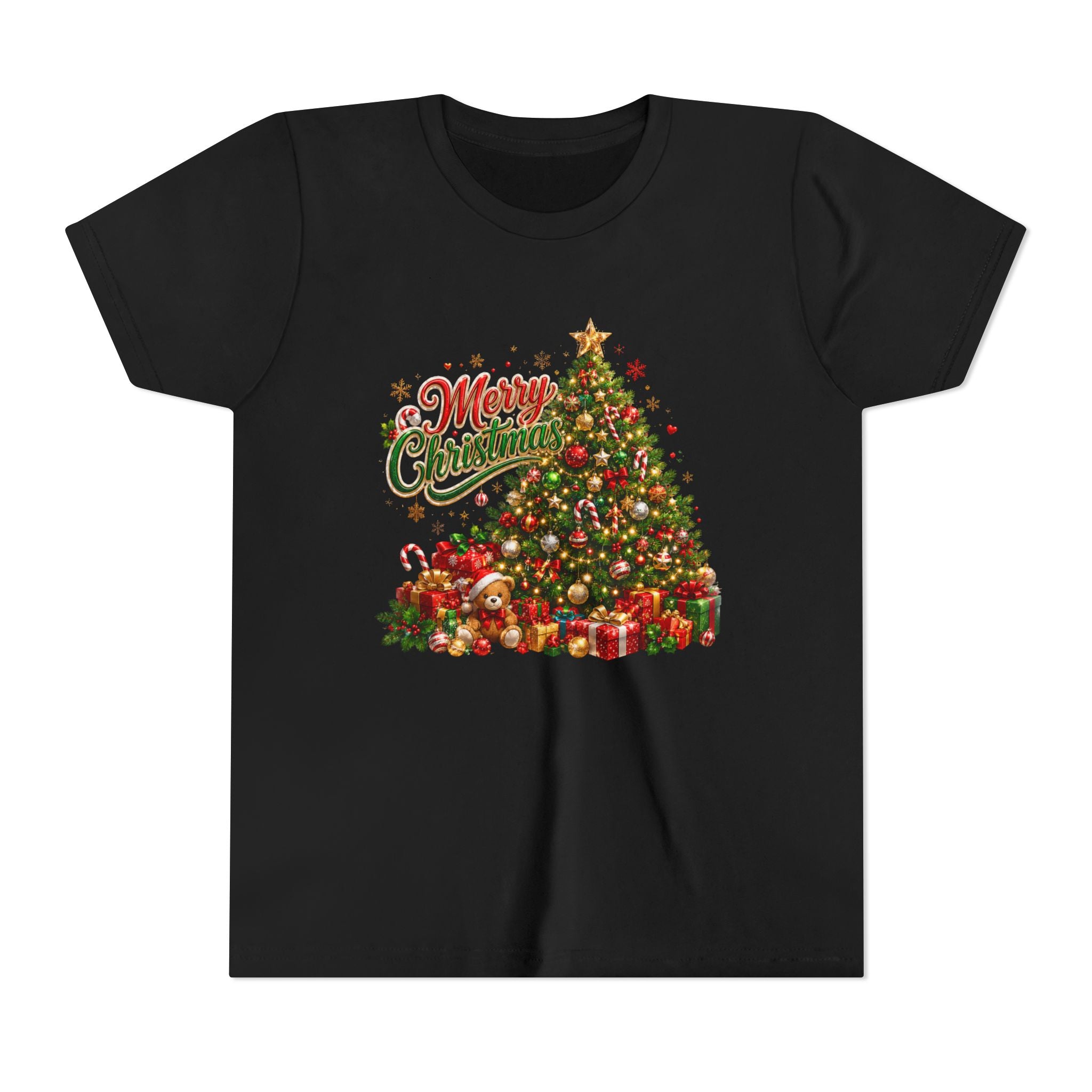 Merry Christmas Tree Shirt – Classic Holiday Tee | Christmas Gift for Kids and Famil
