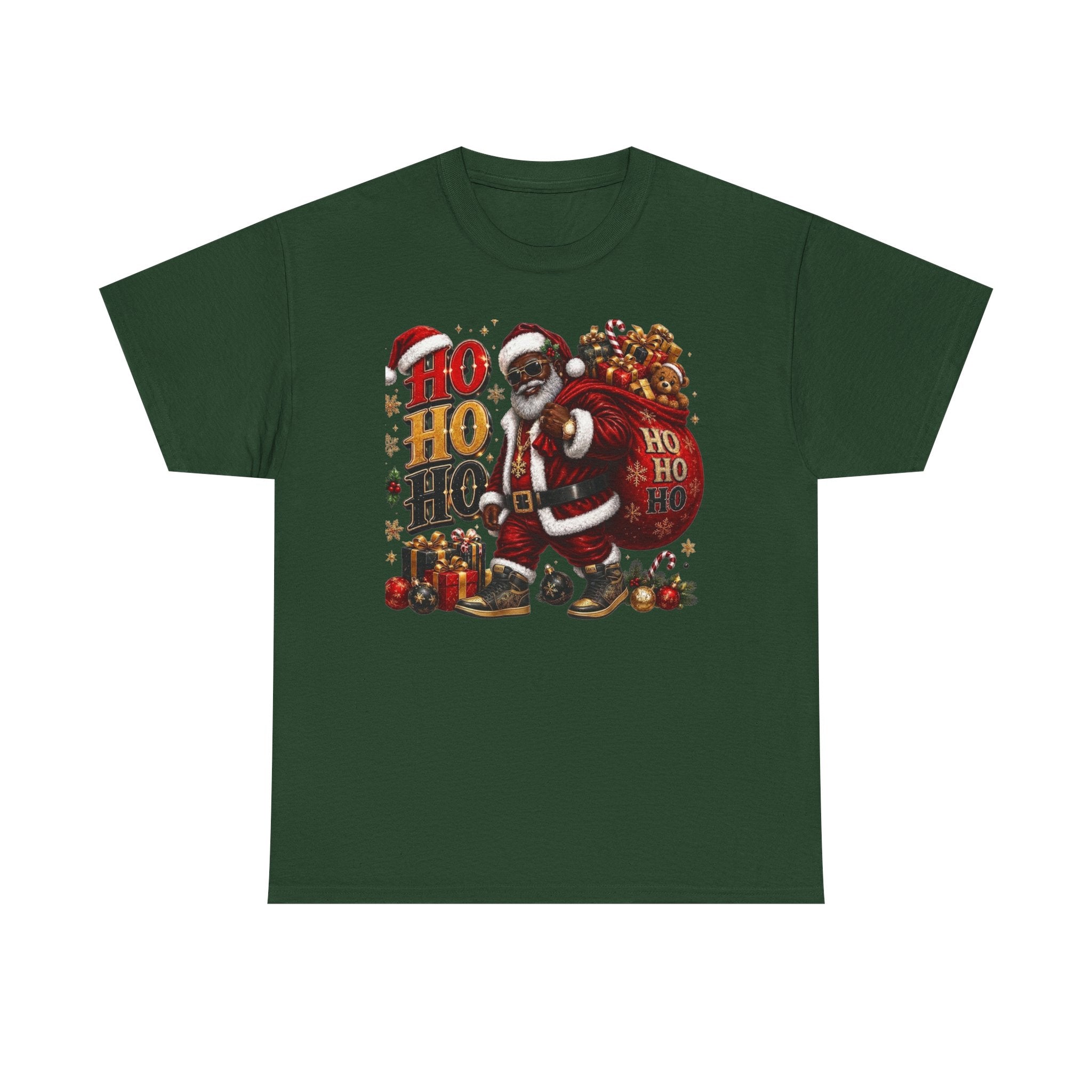 Black Santa Ho Ho Ho Shirt – Melanin Christmas Tee | Holiday Gift for Himz xc