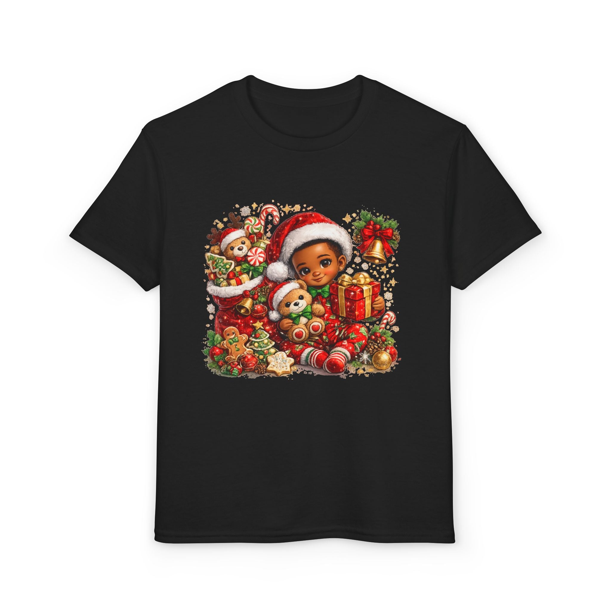 Black Boy Christmas Shirt – Melanin Kids Holiday Tee | Christmas Gift for Boys