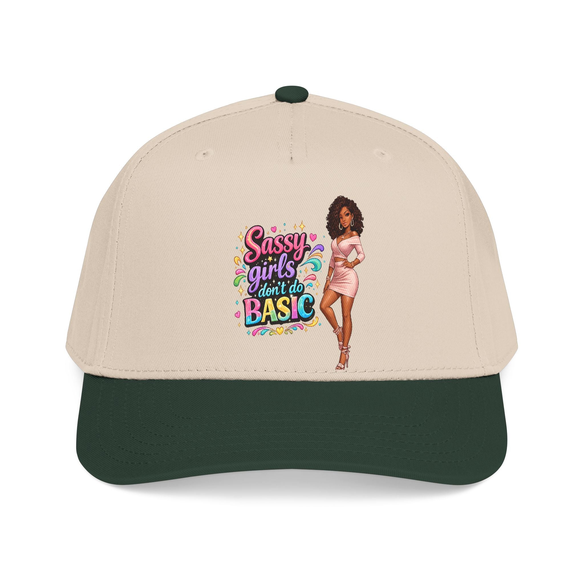 Sassy Girls Don't Do Basic Ball Cap – Royal/Natural