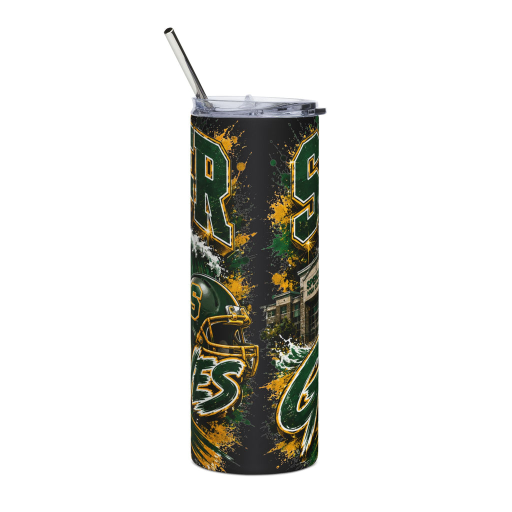 Spencer High School Greenwaves 20oz Stainless Steel Tumbler – Football Spirit