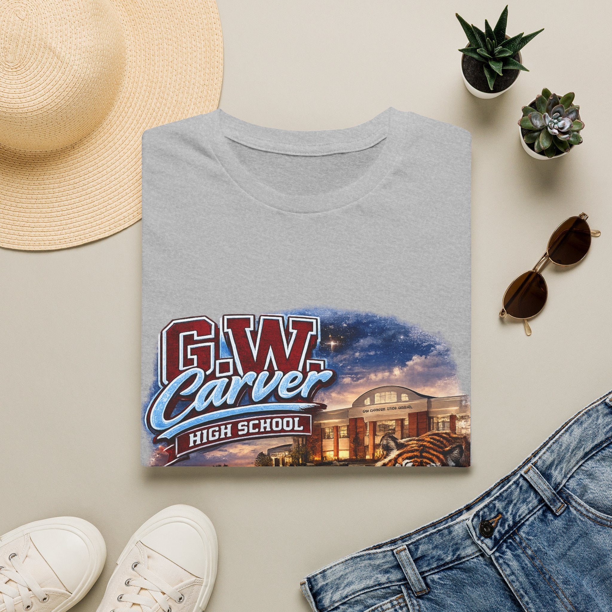 G.W. Carver High School Tigers T-Shirt | On Da Hill School Spirit Tee | Columbus GA Tiger Pride Graphic Tee