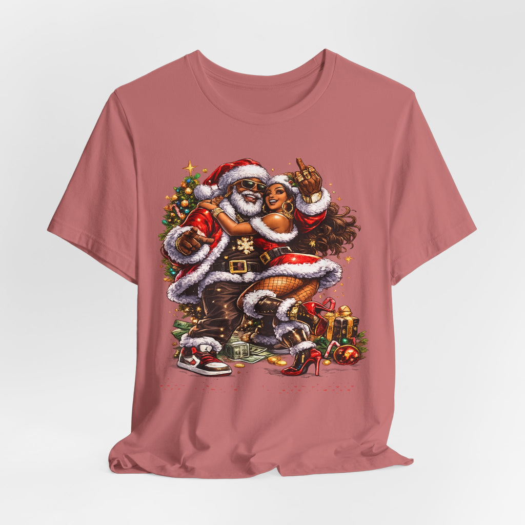 Hip Hop Santa & Mrs. Claus – Urban Christmas T-Shirt