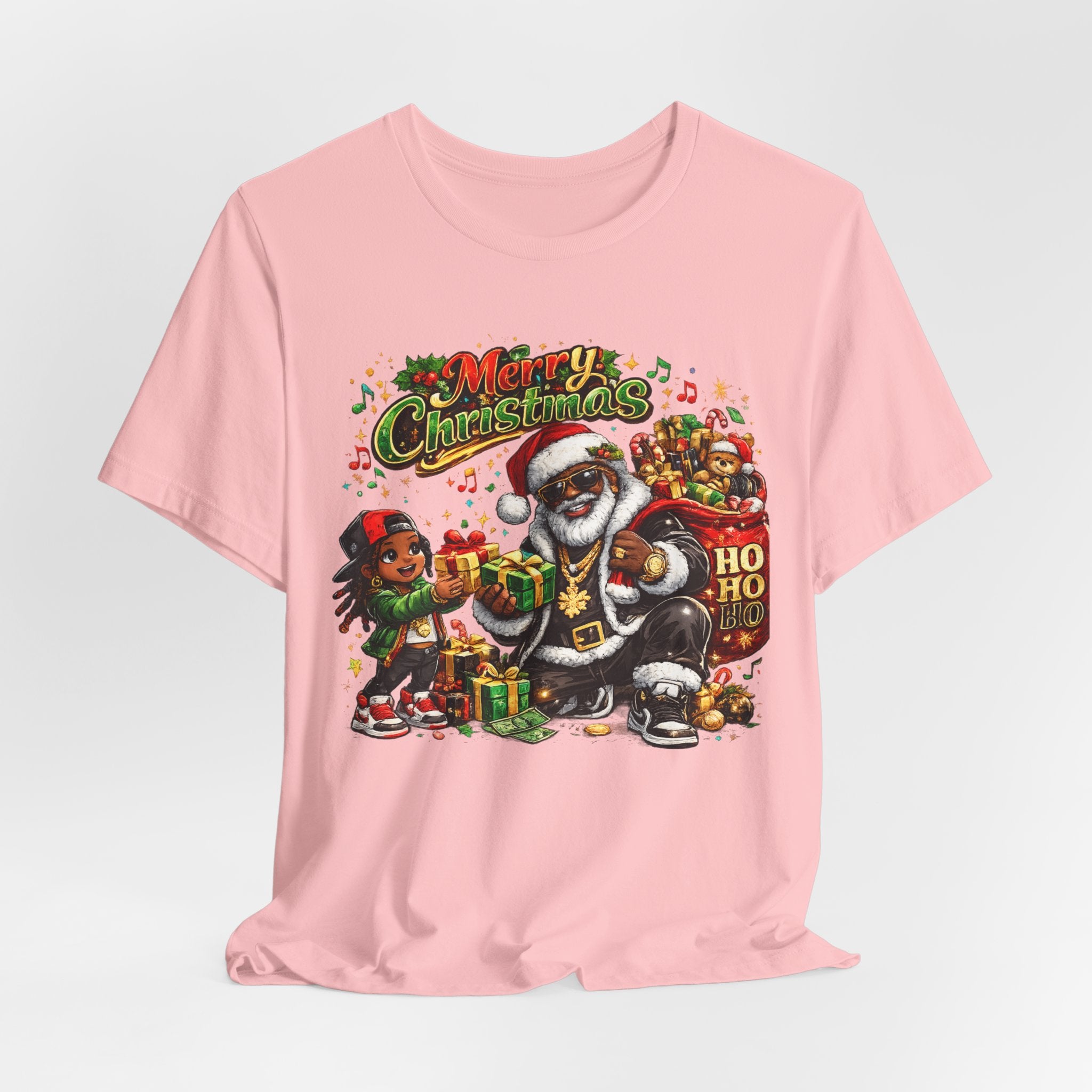 Black Santa Merry Christmas Shirt – Hip Hop Santa Gift Tee | Melanin Family Holiday Shirt