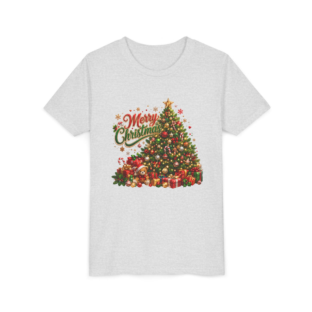 Merry Christmas Tree Shirt – Classic Holiday Tee | Christmas Gift for Kids and Famil
