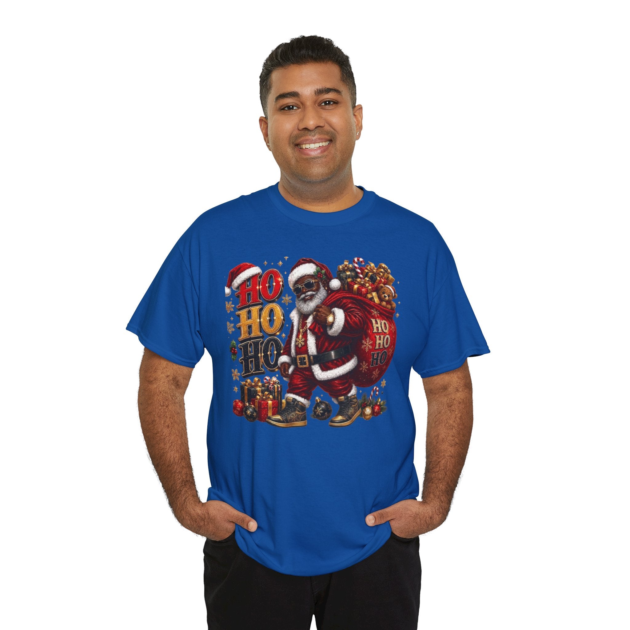 Black Santa Ho Ho Ho Shirt – Melanin Christmas Tee | Holiday Gift for Himz xc