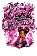 Just a Girl Who Loves Being With Her Nana PNG | Hip Hop Girl Sublimation Design | Nana Digital Download