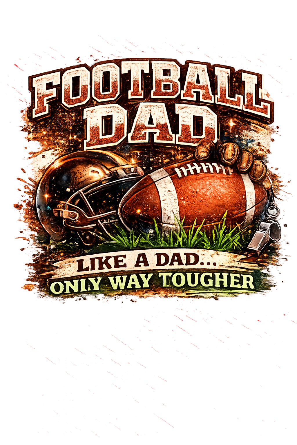 Football Dad PNG | Like a Dad Only Way Tougher | Football Dad Digital Download